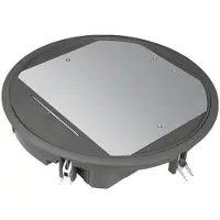 Hager VR12059005 Versorgungseinheit R12 rund 306mm für 5mm Bodenbelag aus Polyamid tiefschwarz