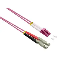 Roline LWL-Kabel duplex 50/125µm OM4, LSH/LC, LSOH, violett, 10 m