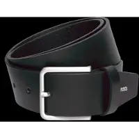 BOSS Ledergürtel "Drazen--Tip_Sz40", Herren, Gr. 115, schwarz (schwarz 001), Leder, unifarben, Gürtel Ledergürtel