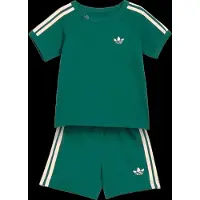 Adidas Trainingsanzug ORIGINALS "3 STRIPE STS", Kinder, Gr. 104, collegiate grün, Obermaterial: 100% Baumwolle, Sportanzüge Trainingsanzug, für Babys, zweiteiliges Set, aus Baumwolle