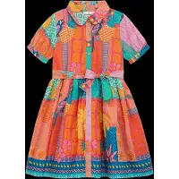 DANAMADE Sommerkleid "Dresses DJULE", Mädchen, Gr. 128, bunt (multicolor), Obermaterial: 100% Baumwolle. Futter: 100% Baumwolle, Kleider Sommerkleid