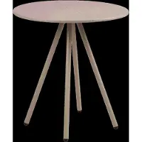 Ebuy24 Runder Cafétisch in Taupe, mit einem Durchmesser von 70 cm und einer Höhe von 74 cm
