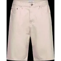 Jack & Jones Shorts "JJIALEX JJCLASSIC SHORTS AM 469 SN", Herren, Gr. L, N-Gr, beige (ecru), Web, Obermaterial: 100% Baumwolle, unifarben, weit knielang, Hosen Shorts, Baumwolle, baggy fit