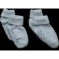 Minymo Baby rib Sock w. ABS (2-pack) winter sky melange (702) 15\\18