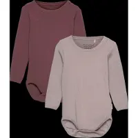 Minymo - Kid's Body L/S (2-Pack) - Alltagsunterwäsche Gr 56 rosa