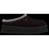 Ugg Tazz Ii Wildleder-Schuhe Schwarz mit rot-weiß geflochtenem Rand und weichem Innenfutter
