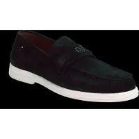 Tommy Hilfiger FM0FM05897DW5, Mokassins, Männlich, Erwachsener, Navy, Leder, Nylon, Polyurethan
