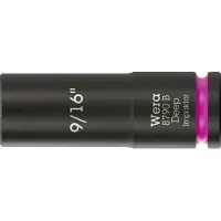 Wera 8790 B Impaktor Deep Steckschlüsseleinsatz mit 3/8 zoll-Antrieb, 9/16 zoll x 63 mm - 05005569001