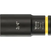 Wera 8790 B Impaktor Deep Steckschlüsseleinsatz mit 3/8 zoll-Antrieb, 3/4 zoll x 63 mm - 05005572001