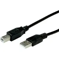 Roline RM USB 2.0 Kabel, Typ A-B, schwarz, 1,8 m