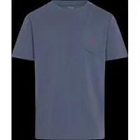 Ralph Lauren für Jungen. 322970333506 Gestricktes Baumwoll-T-Shirt mit blauer Tasche (6años= 124/134cm), Lässig, Baumwolle, Kurzarm, Ki