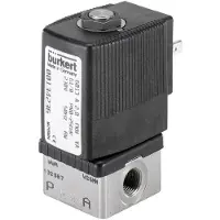 Burkert Magnetventil G1/4'' NC Edelstahl FKM 0-6bar/87psi 24VDC Vakuum 6013 137822