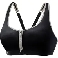 LASCANA Sport-BH ACTIVE, Damen, Gr. 90, Cup B, schwarz (schwarz, grau), Microtouch, Obermaterial: 75% Polyamid, 25% Elasthan, BHs Sport-BH, mit Reißverschluss und integriertem Schalen-BH