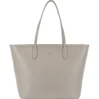 JOOP! Shopper JOOP "decoro edition shopper lhz", Damen, Gr. B/H/T: 32cm x 29cm x 6cm, beige (grau), Lederimitat, Taschen Shopper, Damen Handtasche mit doppeltem Henkel