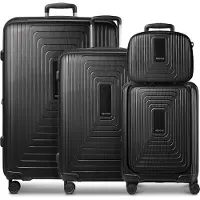 Redolz Essentials14 4-Rollen Kofferset Beautycase 4tlg mit Dehnfalte Laptopfach