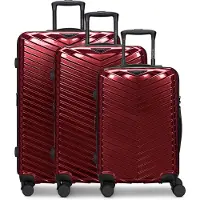 Redolz Essentials 18 Trolley Set 3-teilig Metallic-Red Shiny rot 56cm
