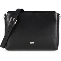 Braun Büffel Umhängetasche HANNA CLASSIC Umhängetasche mit Reißverschluss schwarz Damen - Leder