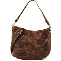 Greenburry Schultertasche Umhängetasche Vintage Hobo Bag Brown braun