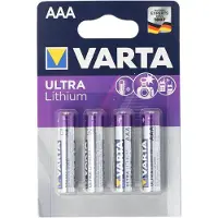 Varta Lithium Batterie AAA, Micro, FR03, 6103, Ultra Lithium, 1,5V, 4er-Blister