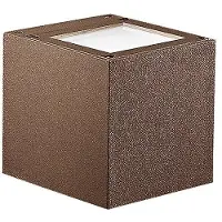 ROSSINI ILLUMINAZIONE Silberne LED-Applikation 9W Doppelemission quadratisch braun 4000K 60° IP65 - Rossini Group | Designer-Wandbeleuchtung für den Außenbereich