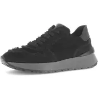 Gabor Damen Sneaker Größe 39 schwarz Leder mit Schnürung, loser Einlage und 3,5 cm Absatz