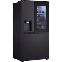 LG Side-by-Side "GSGE91EVAC", Energieeffizienz: C, schwarz (essence schwarz steel), Rechtsanschlag, nicht wechselbar, Kühlschränke, Side-by-Side, Topseller