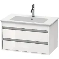 Duravit Ketho Waschtischunterbau wandhängend, 800x480x475 mm, 2 Schubkästen, für ME by Starck 233683, KT642902222, Farbe: Weiß Hochglanz Dekor