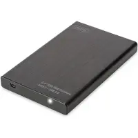 Digitus 2,5 SDD/HDD-Gehäuse, SATA I-II - USB 2.0, HDD / SSD-Gehäuse, 2.5", SATA, Serial ATA II, USB Anschluss, Schwarz