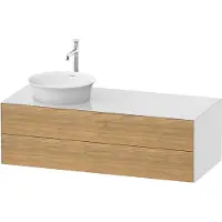 Duravit Waschtischunterschrank White Tulip 130x55cm, 2 La, 1 Pl, B l, E Nat w hgl
