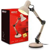 Briloner Schreibtischlampe Leselampe Tischlampe Kabelschalter Schwenkbar Büro