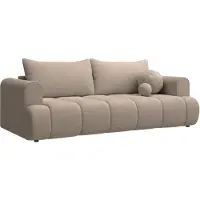 Selsey Dandelino - 3-Sitzer Sofa mit Schlaffunktion, Chenille-Bezug, beige
