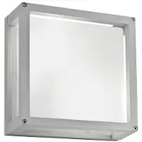 ROSSINI ILLUMINAZIONE DISCOVERY Wand- und Deckenleuchte für den Außenbereich, IP54, Grau, Struktur aus Aluminiumdruckguss und Diffusor aus satiniertem Glas – Rossini-Gruppe