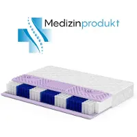 Beautysofa Matratze medizinische 90x200 cm MEDIRO VITA, 7 Zonen H3 Taschenfederkern, 27 cm Höhe, Premium Taschenfederkernmatratze für Allergiker geeignet