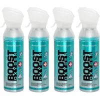 Boost Oxygen Sauerstoffdose zum Inhalieren Menthol-Eukalyptus, mittel, 4x5L
