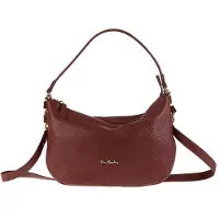 Pierre Cardin Damen-Schultertasche Echtes Leder Braun Edera Plus Brown UNICA 32.5x19x10 cm 55094-BRUCIATO
