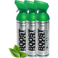 Boost Oxygen Sauerstoffdose zum Inhalieren Natural, groß, 3x9L