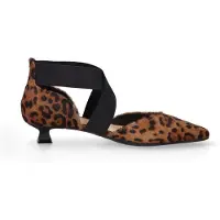 Marc Ellis Gepunktete Leggings mit Leopardenmuster aus Pferdeleder,