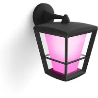 Philips Hue Econic Wandlampe White & Color Schwarz hängend