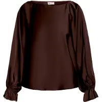 Vera Mont Satinbluse "Satin-Bluse mit Fledermausärmeln", Damen, Gr. 42, braun (rostbraun), Obermaterial: 100% Polyester PES., Blusen Satinbluse