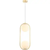 Toolight Hängeleuchte G134-2Cp Gold 17,5X17,5X47Cm