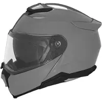 NOX Motorradhelm N967 Flip-Up mit Blende grau glänzend Größe XXL