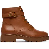 Lauren-ftw für Damen. 802P12046002 Ankle Boots Allyson aus Leder mit Riemen in Braun (38), Beige, 1 bis 3 cm, Keine, Lässig