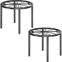 Unyqoos Ibenzoa Pflanzenständer 2er-Set – stabile, UV-beständige Kunststoffständer, H 80 × Ø 35 cm, für Töpfe bis Ø 30 cm, wetterfest für Balkon & Terrasse