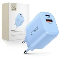 Tech-Protect NCA30 PD 30W QC3.0 USB-A / USB-C Wandladegerät - Blau