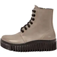 Art für Damen. 1151712EW003_039 Leder-Stiefeletten 1517 Brighton grau (37), 1 bis 3 cm, Reißverschluss, Lässig