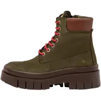 Art für Damen. 119671122003_0G3 Lederstiefeletten 1967 Amberes grün (38), 1 bis 3 cm, Reißverschluss, Lässig