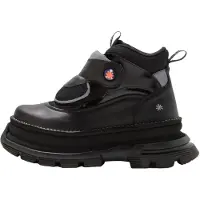 Art für Damen. 116431010003_001 Core 2 1643 schwarze Lederstiefeletten -Plattformhöhe: 6,5 cm (41), 5 bis 8 cm, Schnürsenkel, Klettverschlus