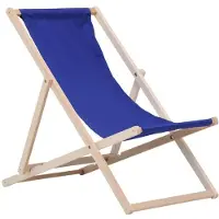 Sonstiges Liegestuhl blau klappbar aus Holz - Klappstuhl Klappliege Sonnenstuhl Strandstuhl Holzklappstuhl Sonnenstuhl Gartenliege