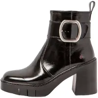 Art für Damen. 119791101003_001 Lederstiefeletten 1979 schwarz (42), 8 bis 10 cm, Reißverschluss, Lässig