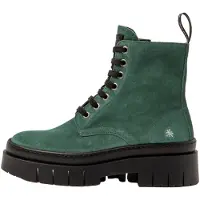 Art für Damen. 11953S1UM003_0G3 Lederstiefeletten 1953S Seidenwildleder Alpine/Amberes (36), Wohnung, 1 bis 3 cm, Lässig, Grün